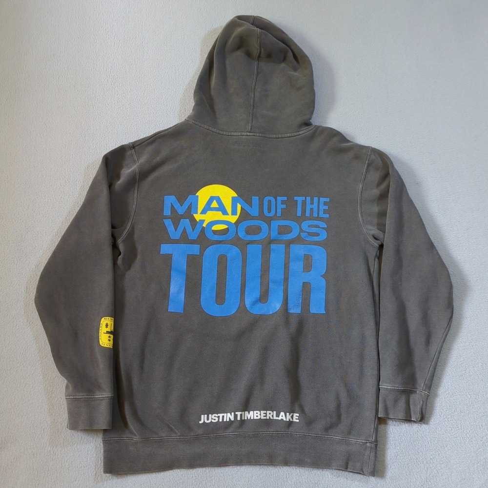 Justin Timberlake Man of the Woods Tour Hoodie Charcoal Gray Large‎ PRM4500C